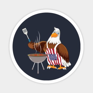 Bald Eagle 4th of July Grilling Magnet